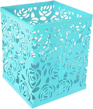 RICOO - Pot à crayon bureau B003-F, organisateur en fer, fuchsia