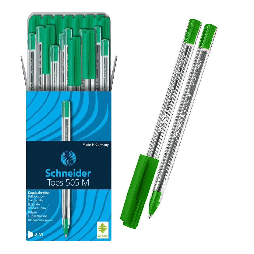 Stylo-bille cristal Schneider Stylo TOPS 505 M Vert