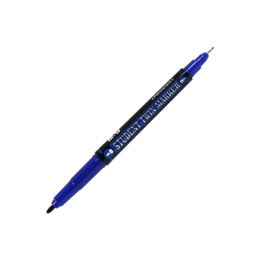 MARQUEUR DOUBLE POINTE BLEU