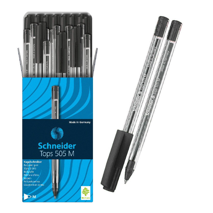 Stylo-bille cristal Schneider Stylo TOPS 505 M Noir