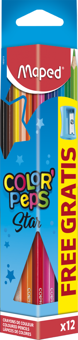 12 Crayons de couleur Color’Peps MAPED –