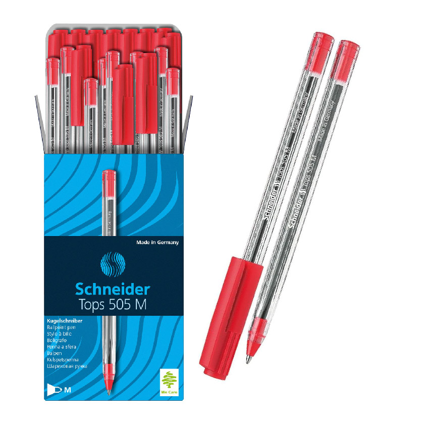 Stylo-bille cristal Schneider Stylo TOPS 505 M Rouge