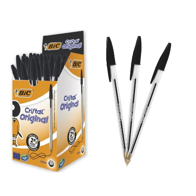 Stylo Bic Cristal Original Noir -  قلم بيك أسود كريستال الأصلي