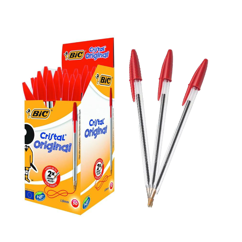 Stylo Bic Cristal Original Rouge -  قلم بيك أحمر كريستال الأصلي
