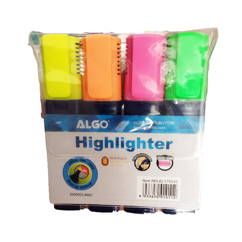 Pochette 4 surligneurs – Highlighter – Algo