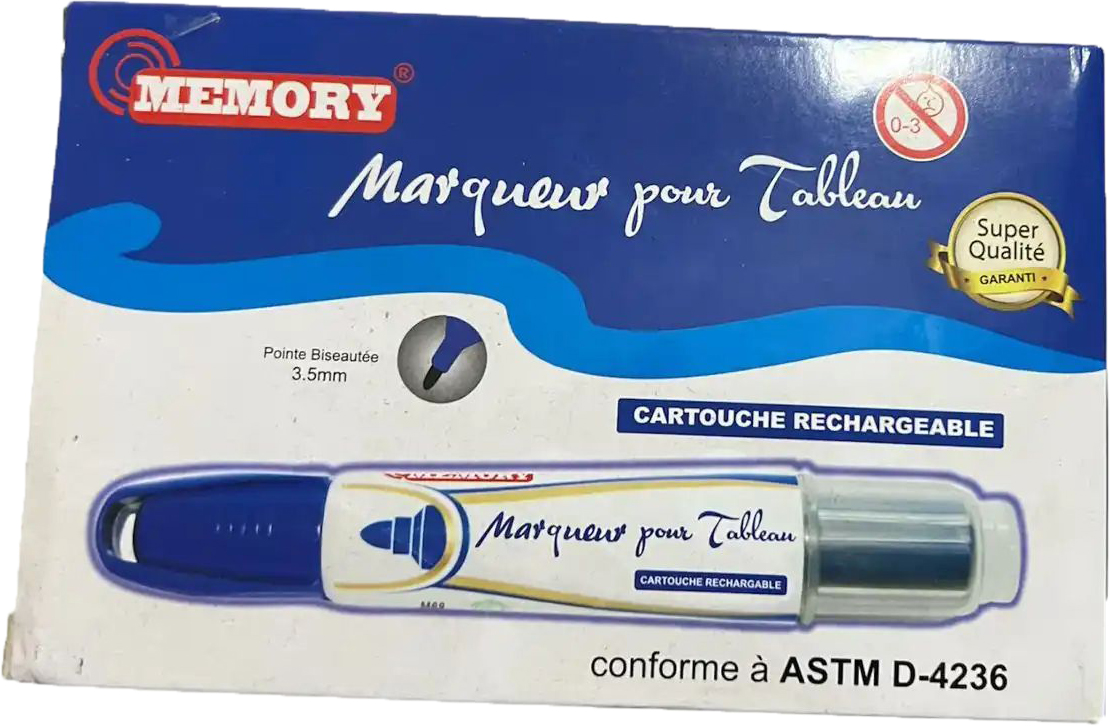 Marqueur MEMORY pour Tableau -  Couleur Bleu