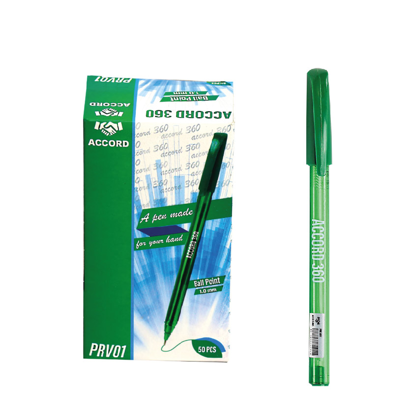 STYLO A BILLE ACCORD 360 1MM Vert