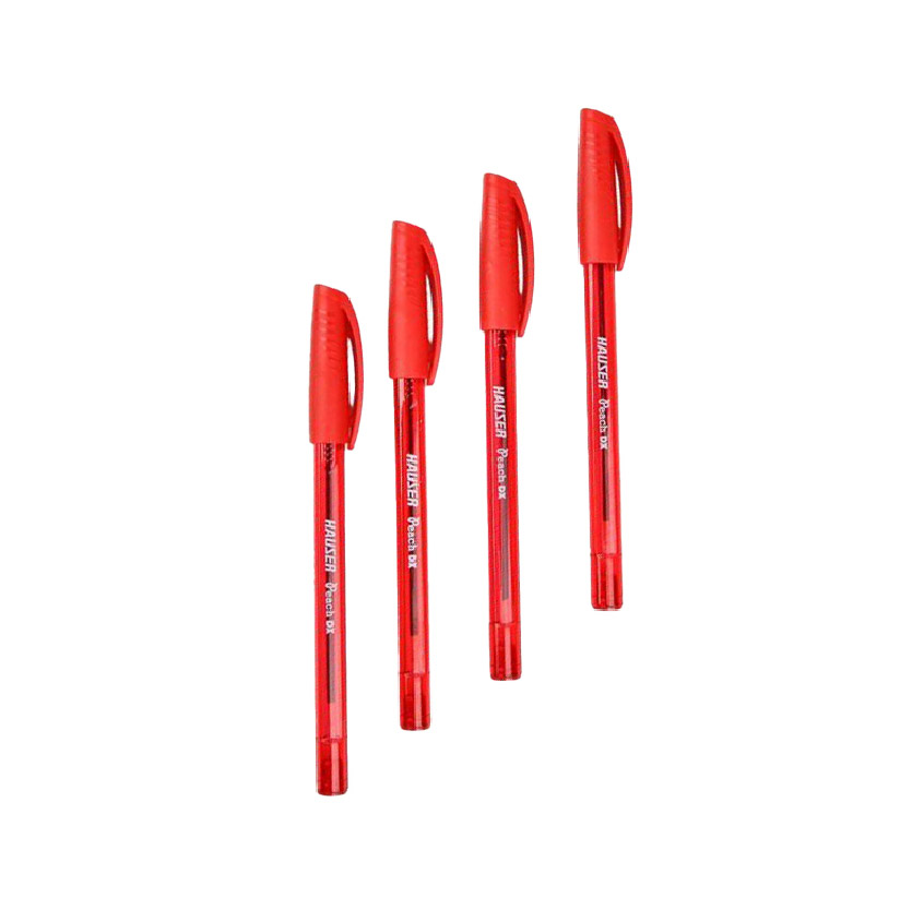 Stylos à bille teintés Peach DX - HAUSER Couleur Rouge