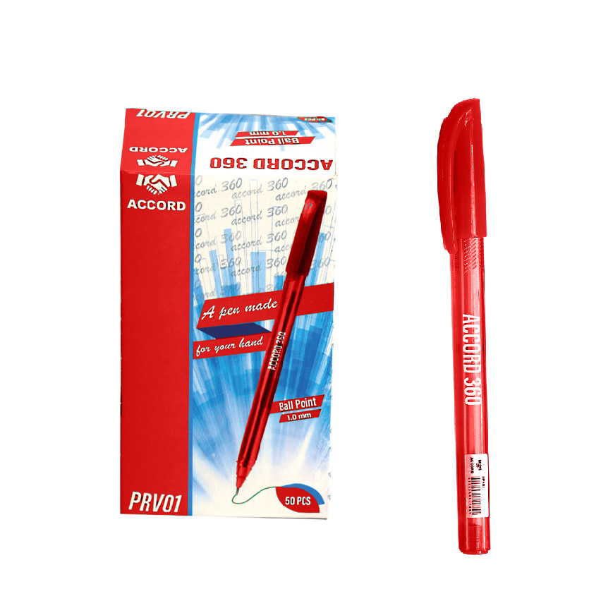 STYLO A BILLE ACCORD 360 1MM Rouge