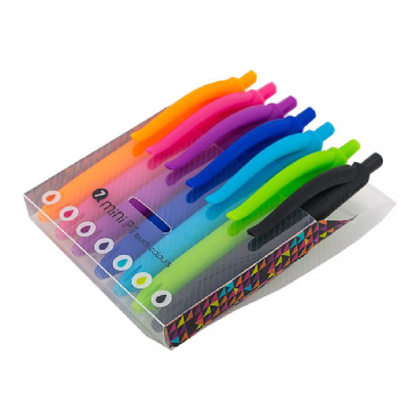 Pochette de 7 mini stylos à bille rétractable Milan assortiment