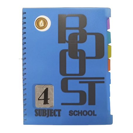 Cahier Boost 4 Matières avec 4 intercalaires colorés