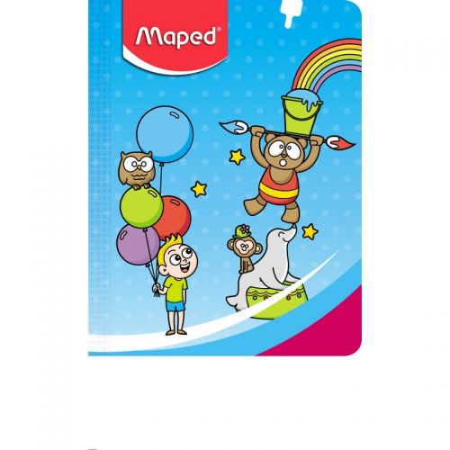 Cahier piqué 192P grands carreaux 72G petit format A5 MAPED