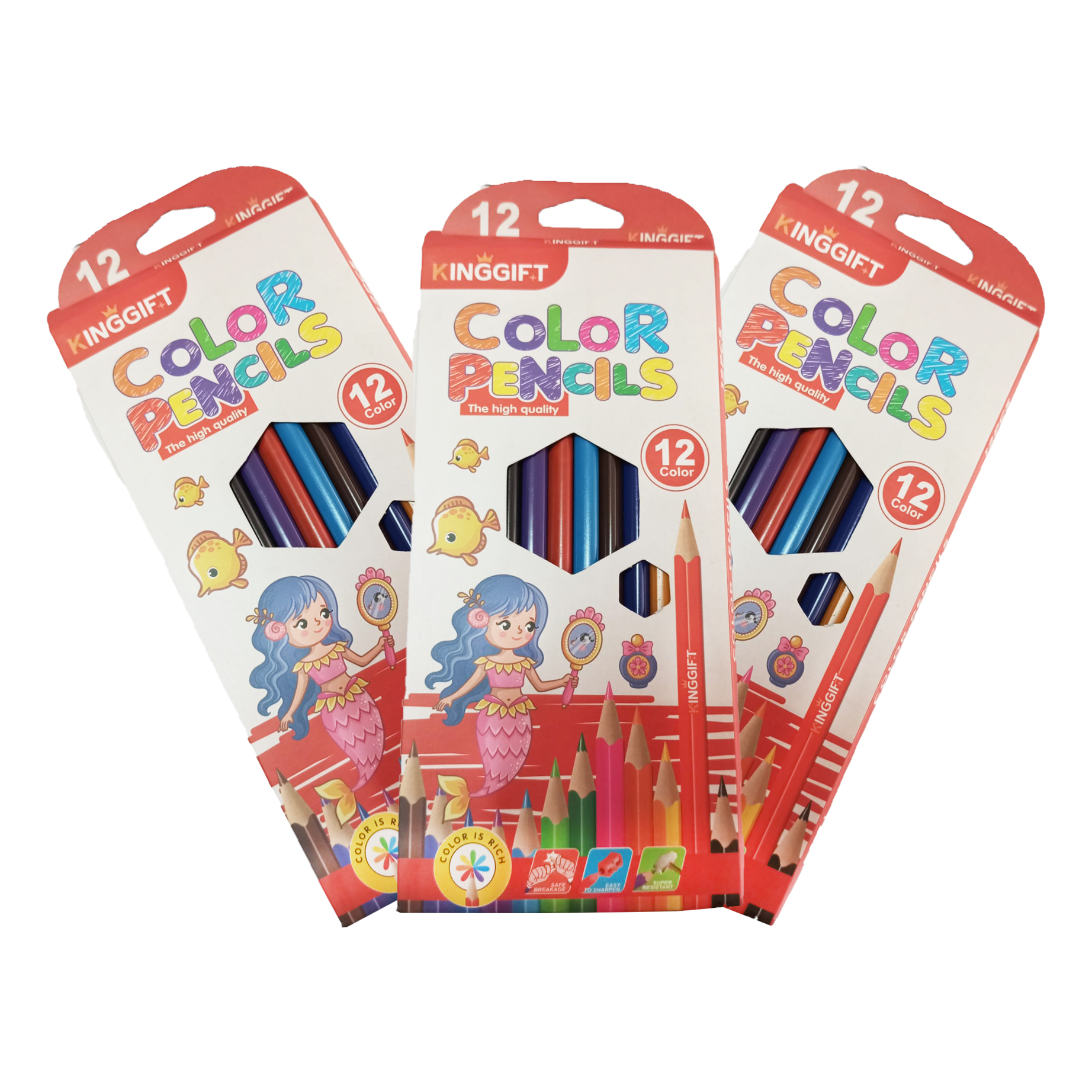 12 Crayons de couleurs KINGGIFT